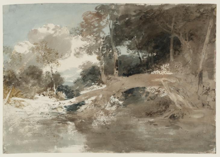 Joseph Mallord William Turner, ‘Fonthill: Woods by a Lake, with a Fallen Tree’ 1799