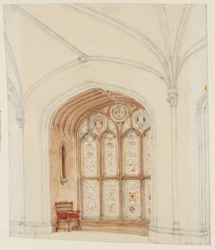 Joseph Mallord William Turner, ‘Cassiobury: The Interior of the Great Cloister’ 1807