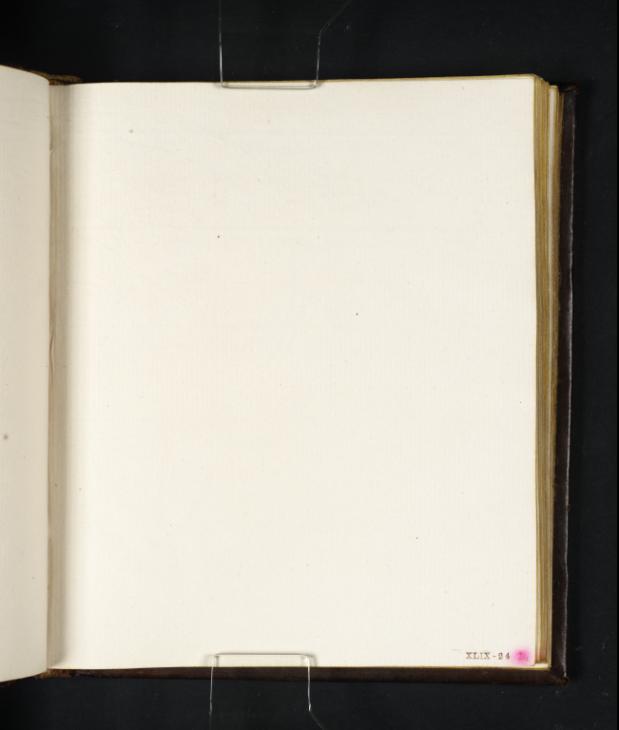 Joseph Mallord William Turner, ‘Blank’ 1799 (Blank right-hand page of sketchbook)