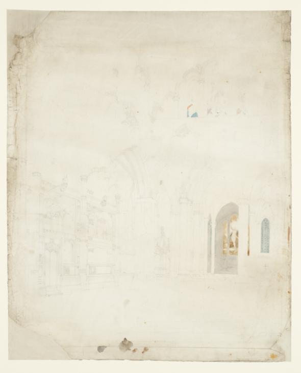 Joseph Mallord William Turner, ‘Salisbury Cathedral: The Choir, Looking East towards the Lady Chapel’ c.1797