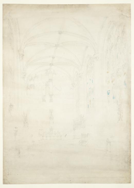Joseph Mallord William Turner, ‘Oxford: The Interior of New College Chapel, looking East’ c.1798-1800