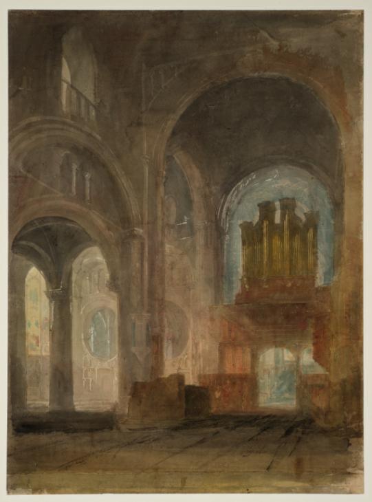 Joseph Mallord William Turner, ‘Oxford: The Interior of Christ Church Cathedral’ c.1798