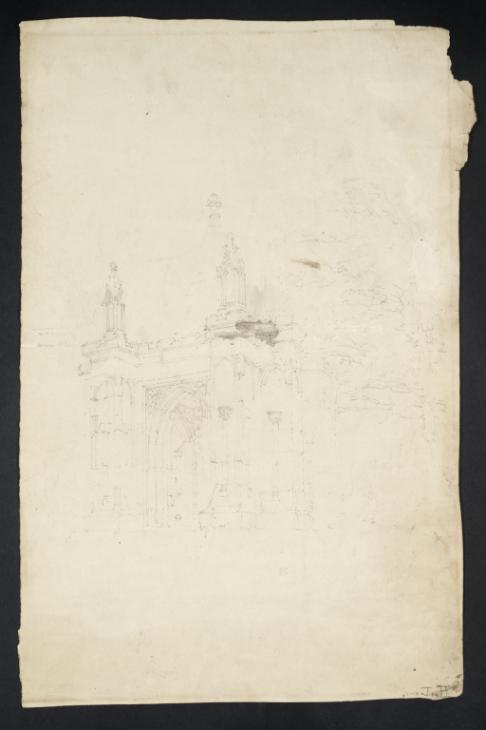 Joseph Mallord William Turner, ‘Salisbury: A Gothic Porch in a Garden’ ?1798