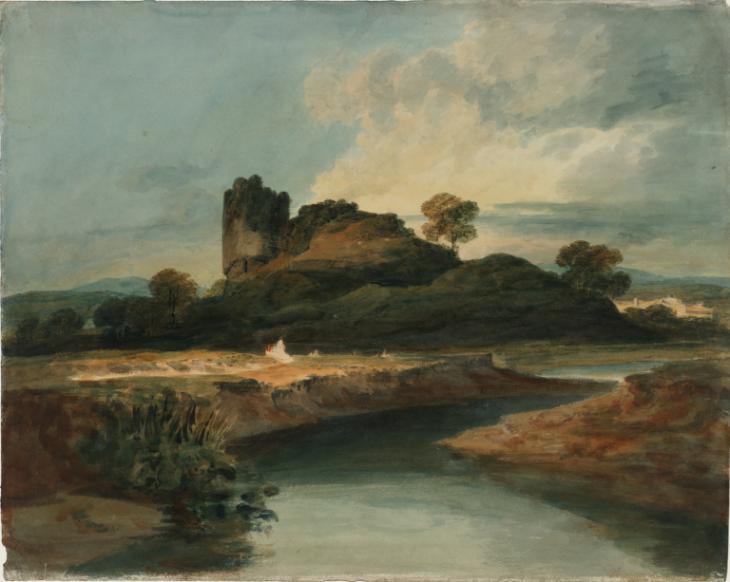 Joseph Mallord William Turner, ‘Llandovery Castle, on a Low Hill beside the River Bran’ c.1798