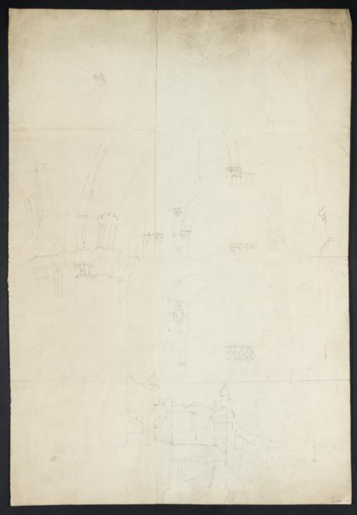 Joseph Mallord William Turner, ‘Studies of Details of the Interior of New Shoreham Church’ c.1797-8