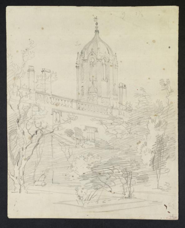 Joseph Mallord William Turner, ‘Oxford: Part of Christ Church, with Tom Tower, from the Canons' Garden’ c.1798-9