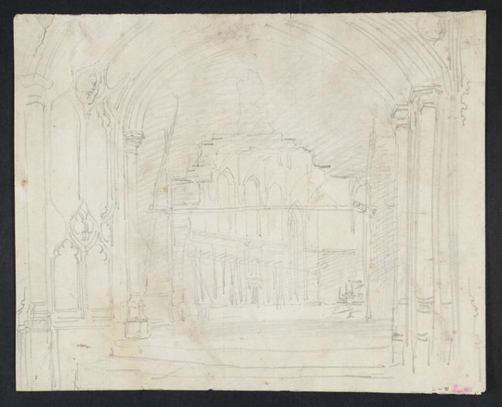 Joseph Mallord William Turner, ‘Oxford: The Entrance to Christ Church Hall’ c.1799