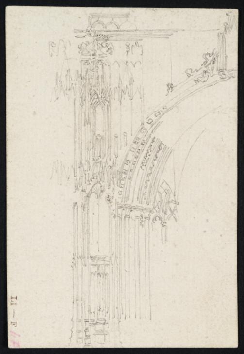 Joseph Mallord William Turner, ‘Part of the Organ Screen of York Minster’ ?1797