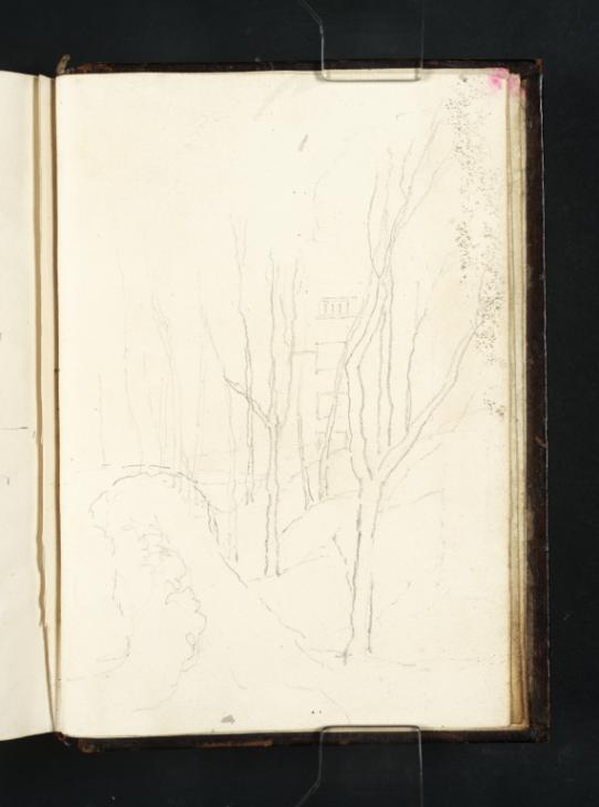 Joseph Mallord William Turner, ‘Trees beside a Path, with a Building Beyond’ 1801