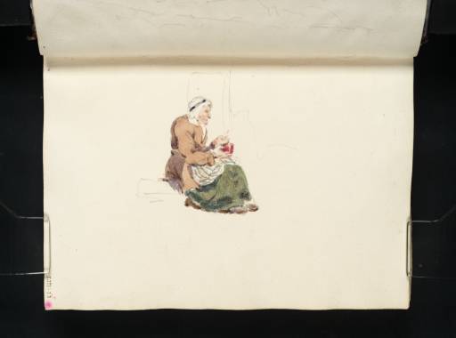 Joseph Mallord William Turner, ‘An Old Woman Seated with a Pot on her Lap’ 1801