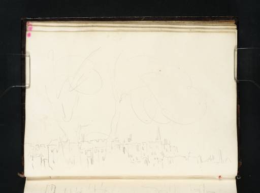 Joseph Mallord William Turner, ‘Durham: The Castle Seen beyond Trees on the Opposite Bank of the River’ 1801