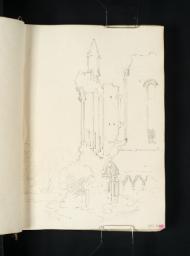 Part of the Ruined East End of Brinkburn Priory Church, Joseph Mallord William Turner, 1801, Graphite on paper