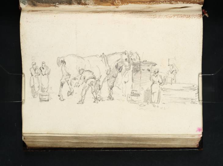 Joseph Mallord William Turner, ‘Horses and Figures beside a Public Fountain’ 1801