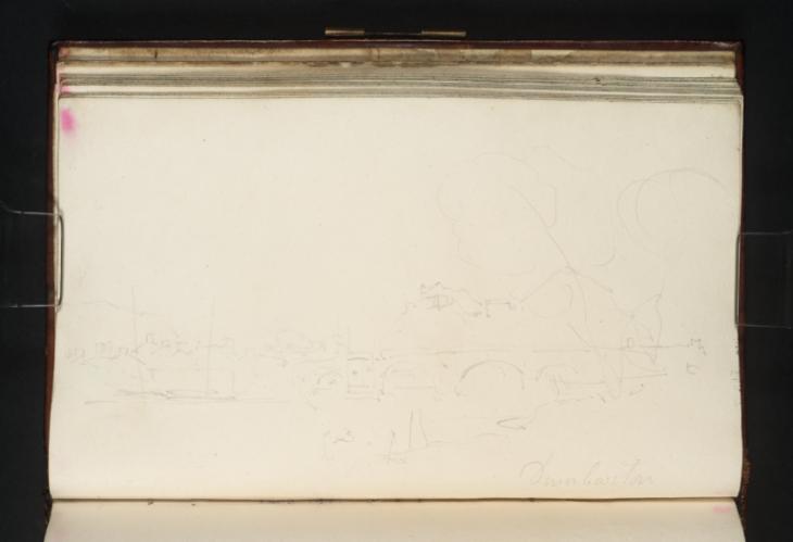 Joseph Mallord William Turner, ‘Dumbarton Rock and Bridge, ?from the North-West’ 1801