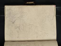 A Wooden Bridge over a Stream Falling between Rocky Banks, Joseph Mallord William Turner, 1801, Graphite on paper