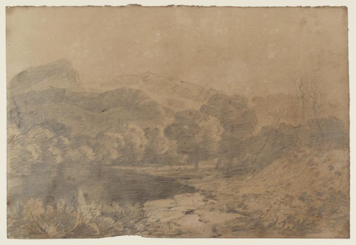 Joseph Mallord William Turner, ‘Trees by Water with Mountains Beyond: ?In Glen Dochart’ 1801