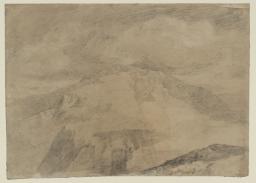 The Peak of Ben y Vrackie, near Blair Atholl, from Tenandry on the Killiecrankie Road, Joseph Mallord William Turner, c.1801, Graphite, chalk and tobacco wash on paper