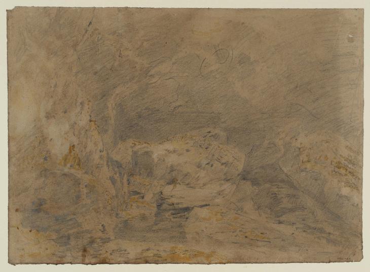 Joseph Mallord William Turner, ‘Rocks under a Wooded River Bank’ 1801
