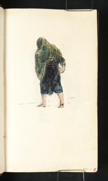 Joseph Mallord William Turner, ‘A Bare-Footed Woman with a Shawl over her Head, Carrying a Basket, Seen from Behind’ 1801