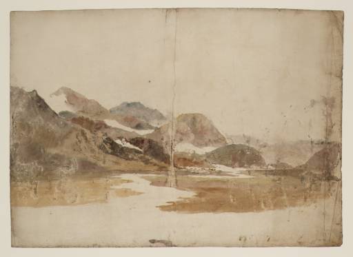 Joseph Mallord William Turner, ‘The Valley of the Glaslyn near Beddgelert, with Dinas Emrys’ c.1799-1800