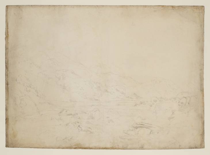 Joseph Mallord William Turner, ‘The Valley of the Glaslyn near Beddgelert, with Dinas Emrys’ 1799