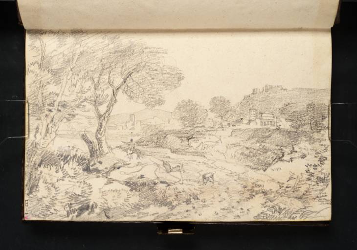 Joseph Mallord William Turner, ‘Copy of François Vivares's Engraving after Gaspard Dughet's 'Landscape with Horseman'’ c.1800-1
