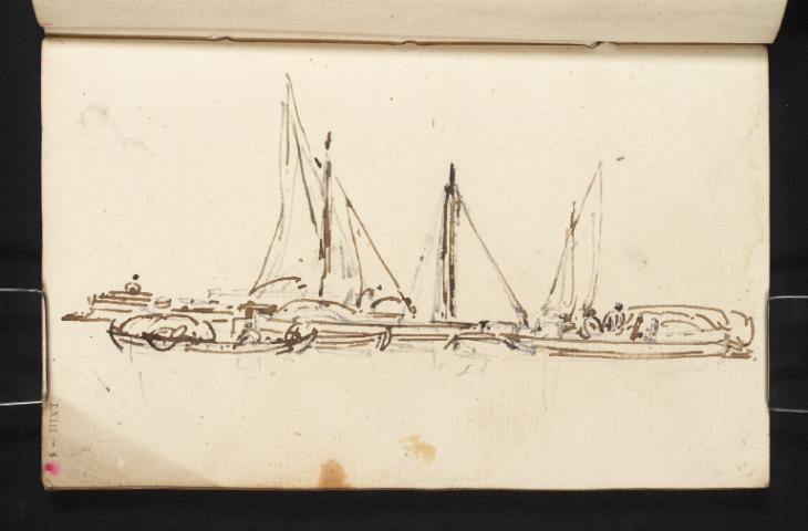 Joseph Mallord William Turner, ‘A Group of Small Boats and Barges, Some under Sail’ c.1801