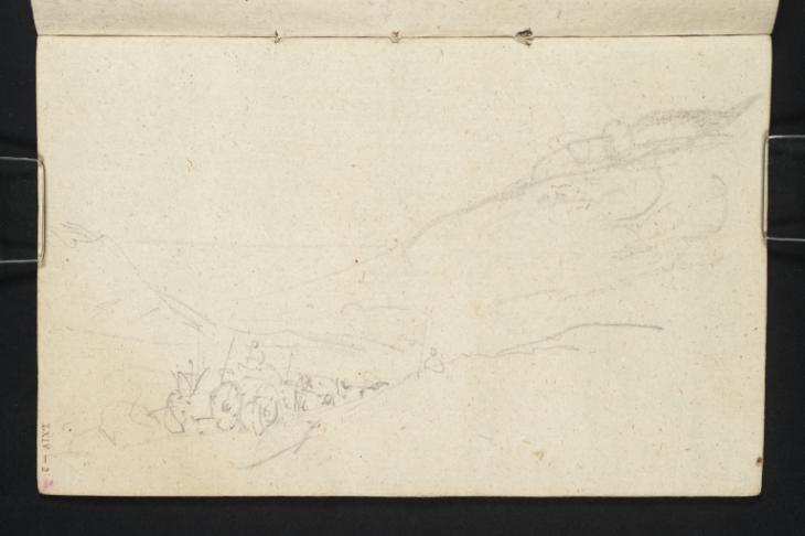 Joseph Mallord William Turner, ‘A Waggon and Horses Descending a Steep Road near the Sea’ c.1801-2