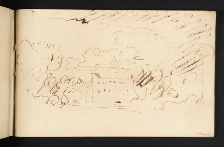 Joseph Mallord William Turner, ‘Syon House through Trees by the River Thames’ c.1805