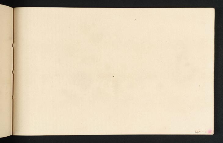 Joseph Mallord William Turner, ‘Blank’ c.1805 (Blank right-hand page of sketchbook)