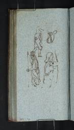 Four Studies of Ancient Figures and Details of Costume, Joseph Mallord William Turner, c.1799–1800