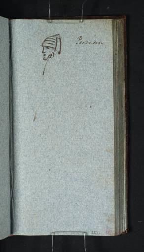 Joseph Mallord William Turner, ‘A Man's Head with Beehive-Shaped Headdress’ c.1799-1800