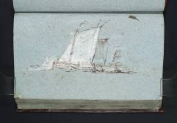 Fishing Boats under Sail, Joseph Mallord William Turner, c.1799–1802, Ink and graphite on paper