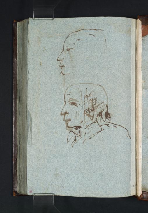 Joseph Mallord William Turner, ‘Two Studies of a Man's Head, Seen in Profile to the Left’ c.1799-1802