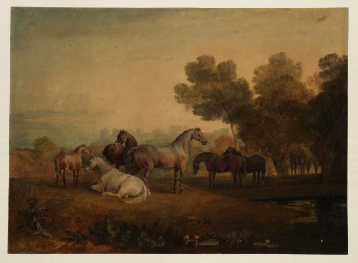 Attributed to Joseph Mallord William Turner, attributed to Sawrey Gilpin, ‘Windsor Park: with Horses by the Late Sawrey Gilpin, Esq., R.A’ exhibited ?1811