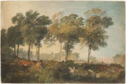 Syon House and Kew Palace from near Isleworth (‘The Swan’s Nest’), Joseph Mallord William Turner, 1805, Watercolour on paper