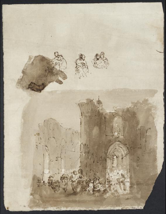 Joseph Mallord William Turner, ‘Kirkstall Abbey, with the Adoration of the Shepherds’ 1797-8