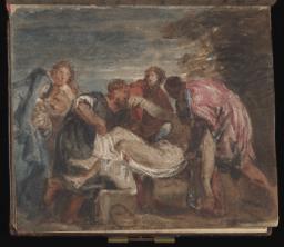 The Entombment of the Dead Christ, after Titian, Joseph Mallord William Turner, 1802, Graphite on paper
