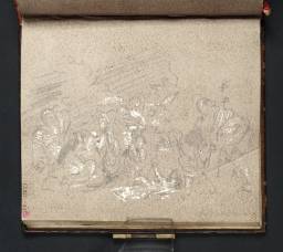 The Adoration of the Infant Jesus, after Lorenzo Lotto, Joseph Mallord William Turner, 1802, Graphite on paper