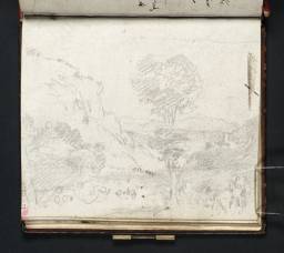 Combat of Hercules and Achelous, after Domenichino, Joseph Mallord William Turner, 1802, Graphite on paper