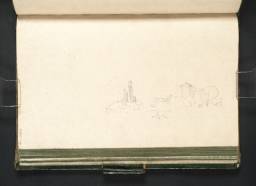 The Saône Valley with a Tower, Joseph Mallord William Turner, 1802, Graphite on paper