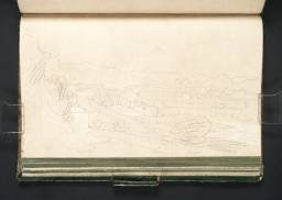 Geneva; Near the Junction of the Rivers Arve and Rhône, Joseph Mallord William Turner, 1802, Graphite and chalk on paper