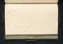 Mountains and Bridge outside Bonneville, Joseph Mallord William Turner, 1802, Graphite and chalk on paper