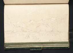 Bonneville; Bridge over the River Arve, Joseph Mallord William Turner, 1802, Graphite and chalk on paper