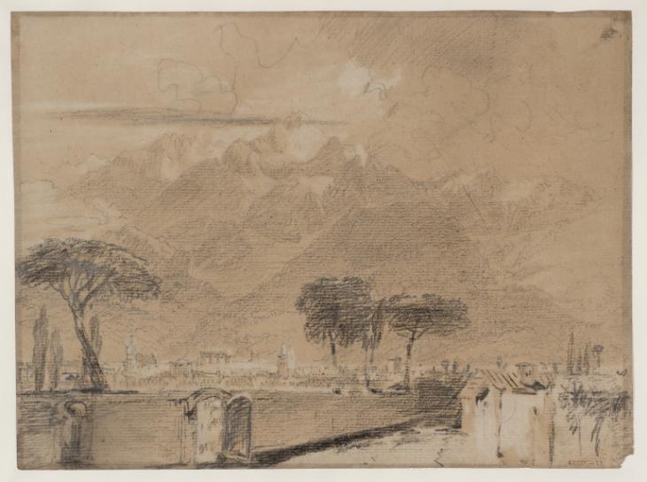 Joseph Mallord William Turner, ‘Aosta from near the Cimitero Storico di Sant'Orso, Mount Emilius in the Distance’ 1802