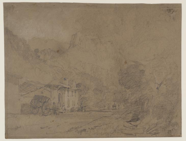 Joseph Mallord William Turner, ‘Turner's Cabriolet outside the Post House, Voreppe; the Grand Aiguille beyond’ 1802