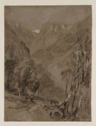 Near the Grande Chartreuse, Joseph Mallord William Turner, 1802, Chalk, gouache and graphite on paper