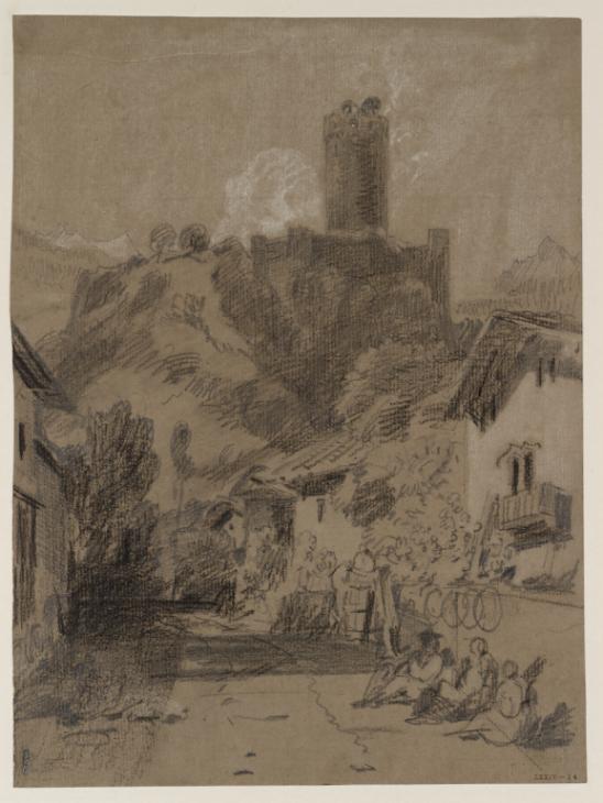 Joseph Mallord William Turner, ‘Martigny: La Bâtiaz Overlooking a Street in the Town’ 1802