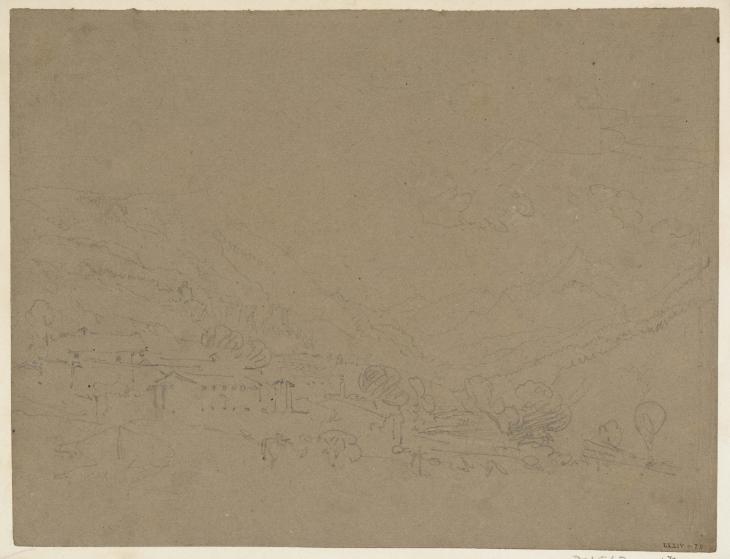 Joseph Mallord William Turner, ‘The Val d'Aosta from near Morgex, with Châtelard Castle and La Grivola’ 1802