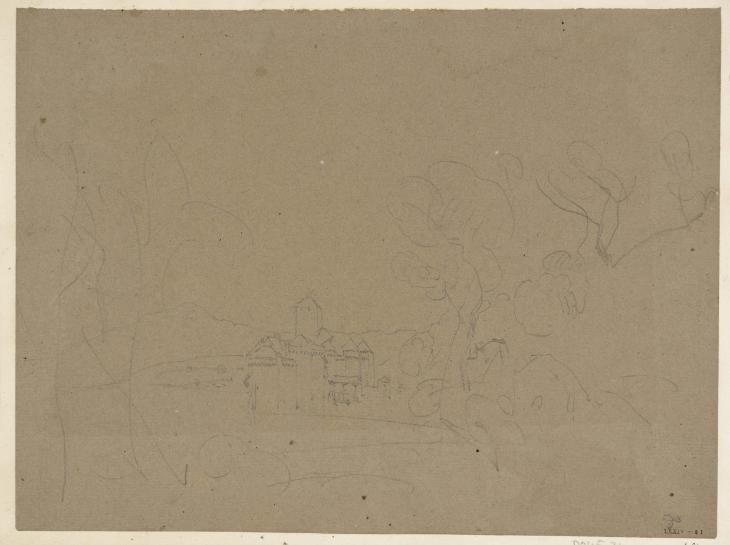 Joseph Mallord William Turner, ‘The Castle of Chillon from the Shore of Lake Geneva’ 1802